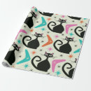 Search for black cat wrapping paper Retro