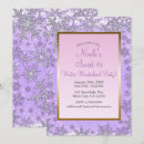 Search for purple winter wonderland invitations Silver