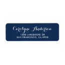 Search for elegant blue return address labels Typography