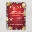 Search for holiday bridal shower invitations Red and gold