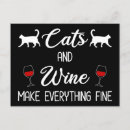 Search for wine postcards Cat lover