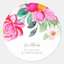 Search for pink and green wedding stickers Botanical