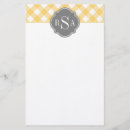 Search for gingham pattern stationery paper Yellow