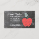 Search for home tutor business cards Chalkboard