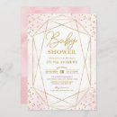 Search for gold geometric baby shower invitations Blush