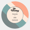 Search for retro wedding stickers 70s