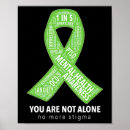 Search for mental health ribbon posters Support