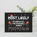 Search for football christmas invitations Santa