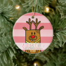 Search for pink deer christmas tree decorations Reindeer