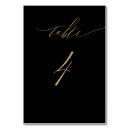 Search for black and gold table cards Calligraphy