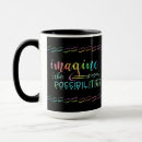 Search for inspirational typography mugs Rainbow colours