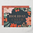 Search for navy gold christmas invitations Floral