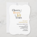 Search for cheers to 40 years invitations Forty