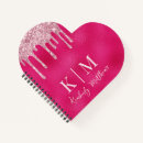 Search for hot pink glitter notebooks Glamourous