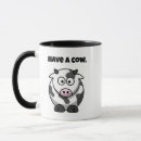 Search for cartoon cow mugs Black and white cow