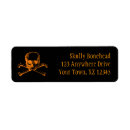 Search for skull and crossbones return address labels Halloween