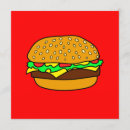 Search for hamburger invitations Red