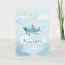 Search for airplane birthday cards Blue