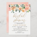 Search for peach and gold bridal shower invitations Rustic
