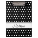 Search for polka dot clipboards Black
