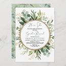 Search for green gender reveal invitations Botanical