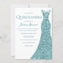 Search for teal blue quinceanera invitations Dress