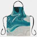 Search for teal abstract aprons Marble