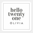 Search for square birthday stickers Simple