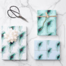 Search for peacock blue wrapping paper Feather