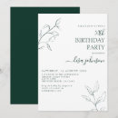 Search for emerald green birthday invitations Simple