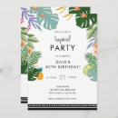 Search for palm birthday invitations Hawaiian
