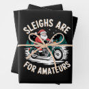 Search for biker wrapping paper Santa