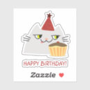 Search for happy birthday kitten stickers Kitty