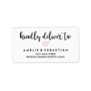 Search for wedding hearts return address labels Black and white