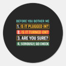 Search for information technology stickers Funny
