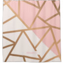 Search for modern rose gold shower curtains Geometric