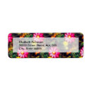 Search for retro floral return address labels Girly