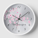 Search for silver and pink clocks Elegant