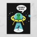 Search for alien abduction postcards Humour