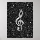 Search for treble clef posters Black