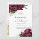 Search for wine quinceanera invitations Burgundy