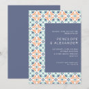 Search for blue geometric pattern invitations Stylish
