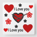 Search for no valentines clocks Red heart