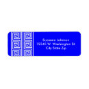 Search for greek key return address labels Blue