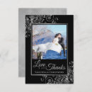 Search for black silver thank you cards love and