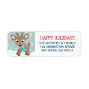 Search for nose return address labels Reindeer