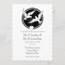 Search for love doves wedding invitations White