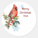 Search for red cardinal bird stickers Xmas