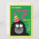 Search for gorilla birthday invitations Animal