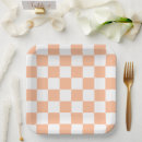 Search for peach paper plates Gingham